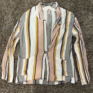 Multi-colored lightweight blazer. Size XS. Gently used.
